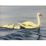 Karen Kinder, Swans, Gallery Wrap Canvas