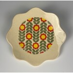 Three Lazy Horses, Small Dish - Red Flowers, Flower Shape