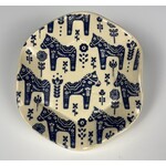 Three Lazy Horses Three Lazy Horses, Small Dish - Blue Dala Horse