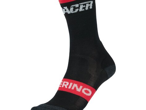 Bioracer BIORACER - Bas d'hiver - Laine Merino - Noir et rouge