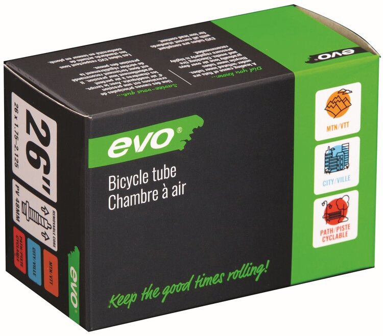 Evo EVO - Inner Tube - 26x1.75-2.125 - Presta 48mm