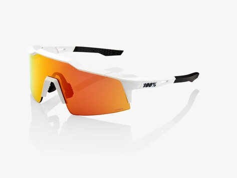 100% 100% - Lunettes soleil - Speedcraft SL - Blanches - Lentilles rouge HiPER