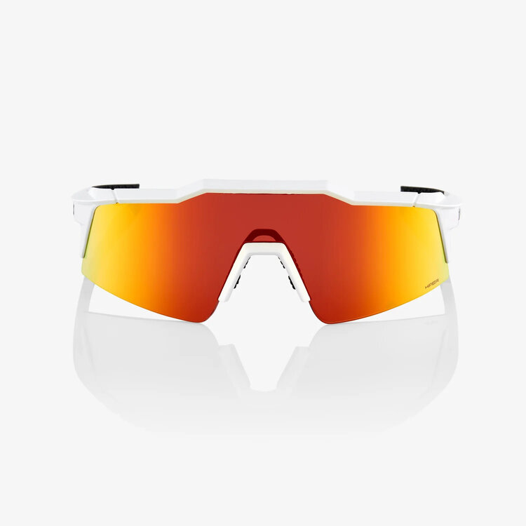 100% 100% - Lunettes soleil - Speedcraft SL - Blanches - Lentilles rouge HiPER