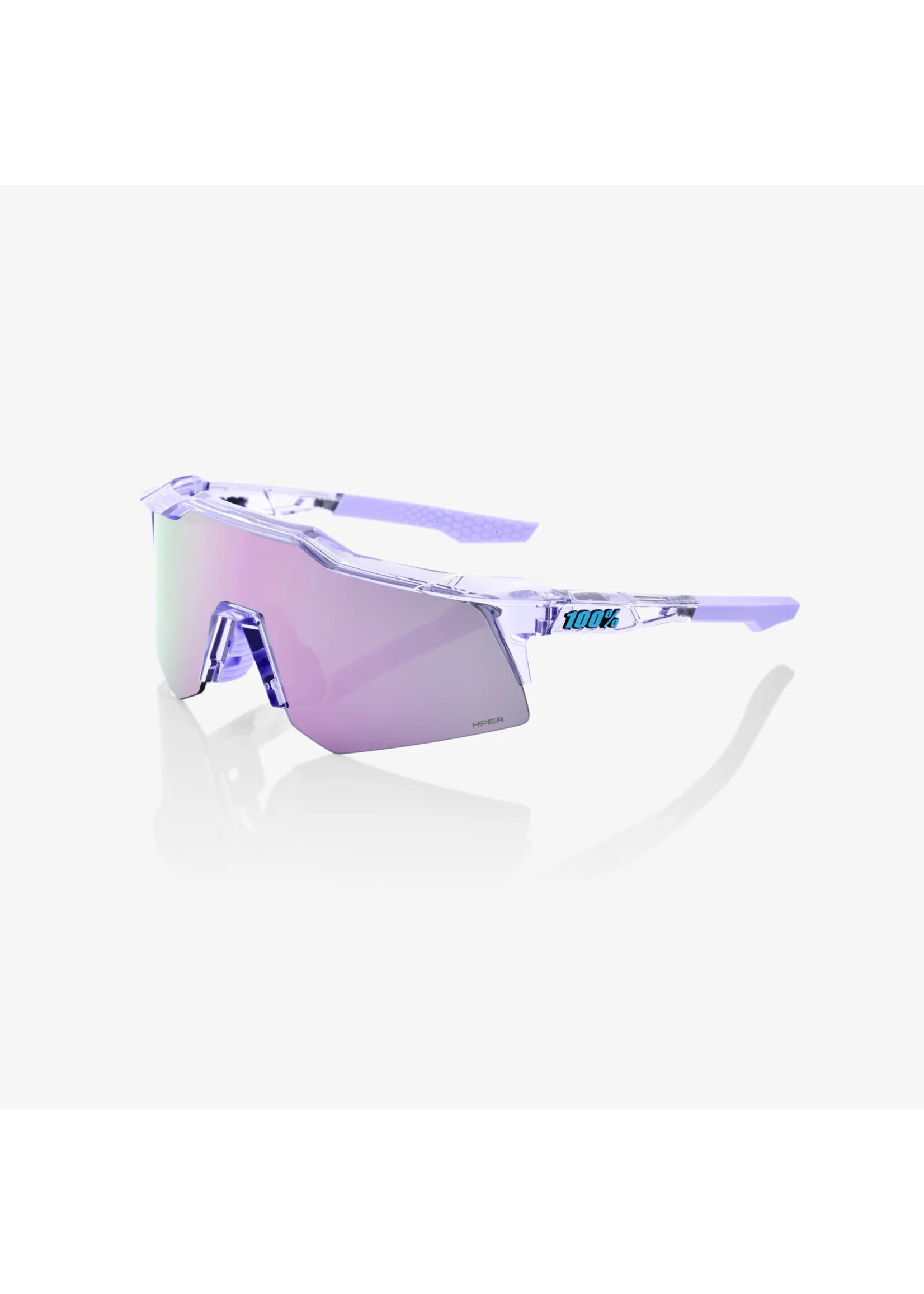 100% 100% - Lunettes soleil - Speedcraft XS - Lavande transparent - Lentilles lavande Hiper