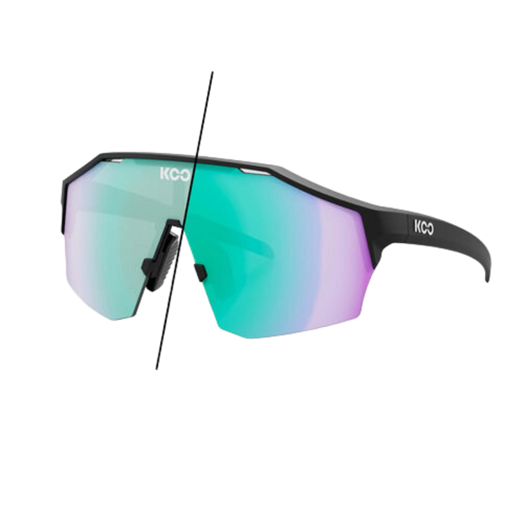 Koo KOO - Lunettes soleil - Alibi - Noir mat - Lentille photochromatique verte