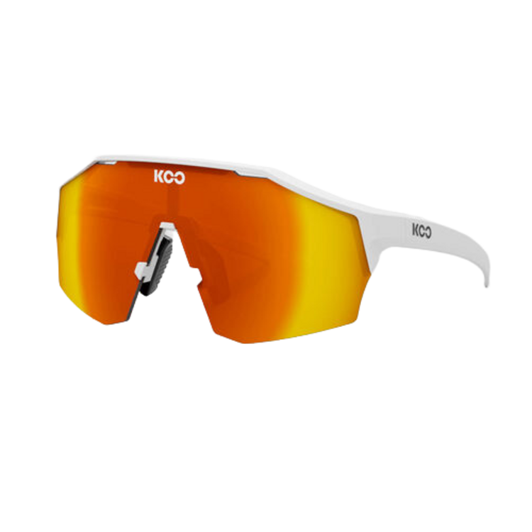 Koo KOO - Lunettes soleil - Alibi - Blanc mat - Lentilles rouges