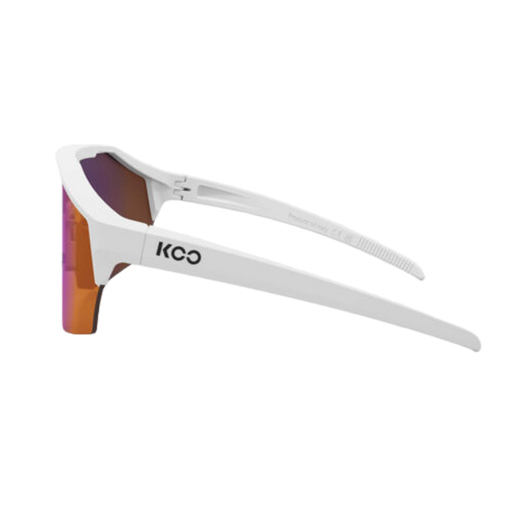 Koo KOO - Lunettes soleil - Alibi - Blanc mat - Lentilles rouges