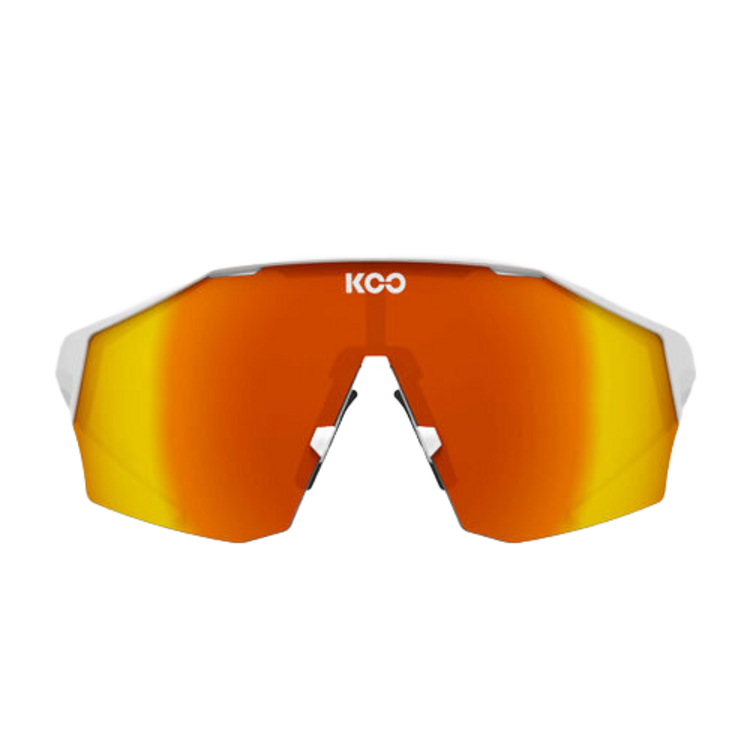 Koo KOO - Lunettes soleil - Alibi - Blanc mat - Lentilles rouges