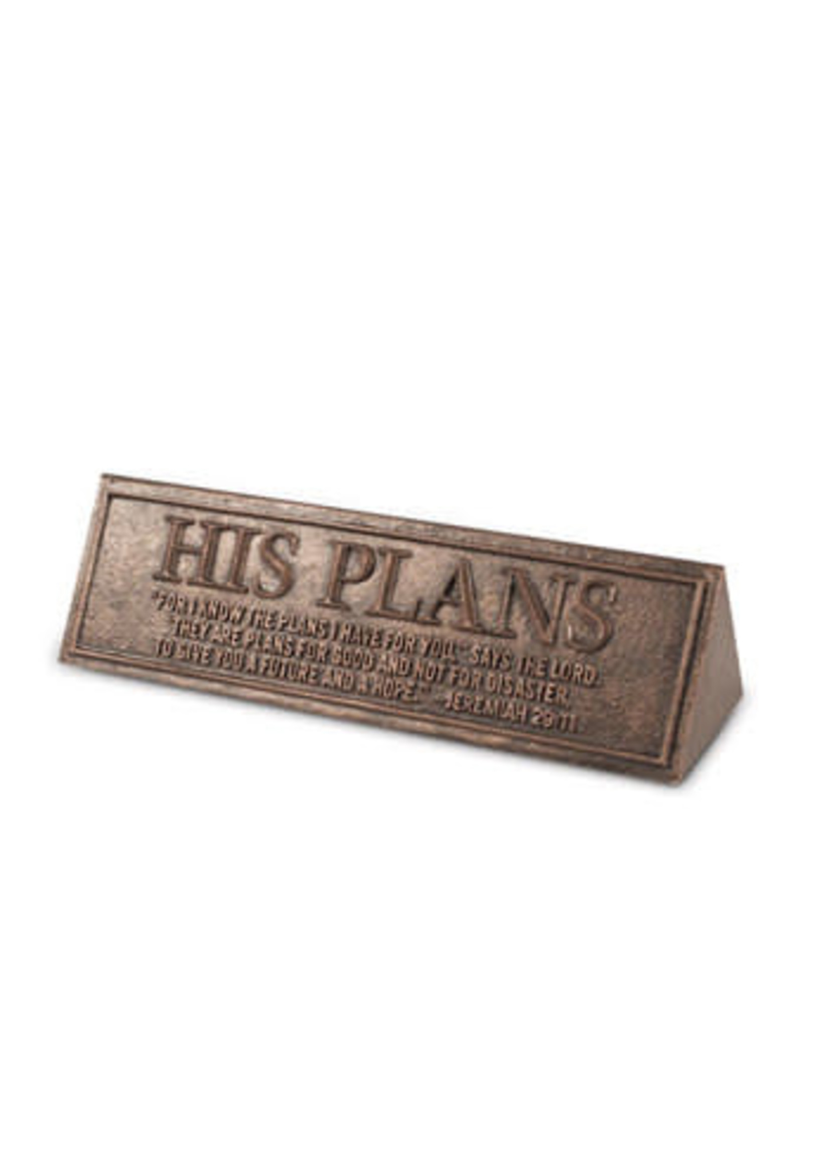 Tabletop Plaque His Plans Resin