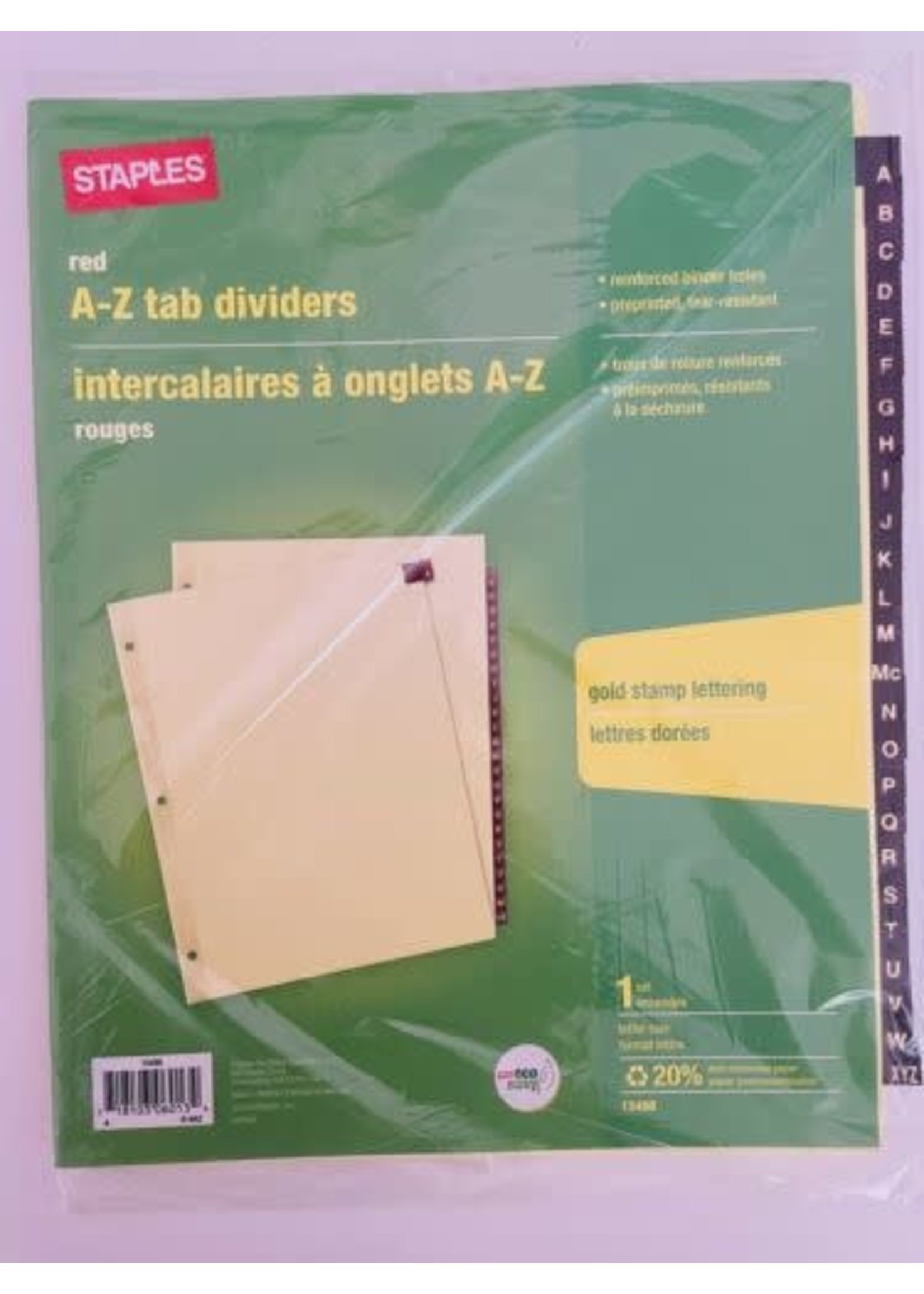 Staples A-Z Tab Dividers