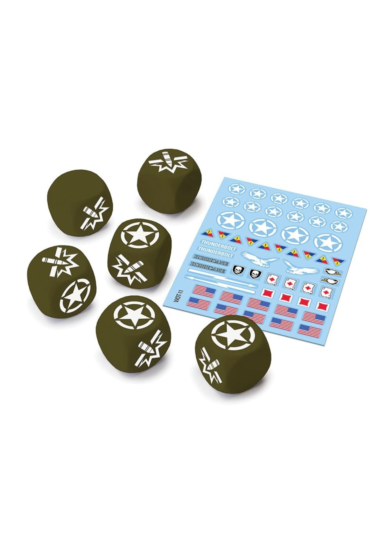 World Of Tanks World of Tanks: Miniatures Game - American Upgrade Pack Dice (6) & Decal (1)