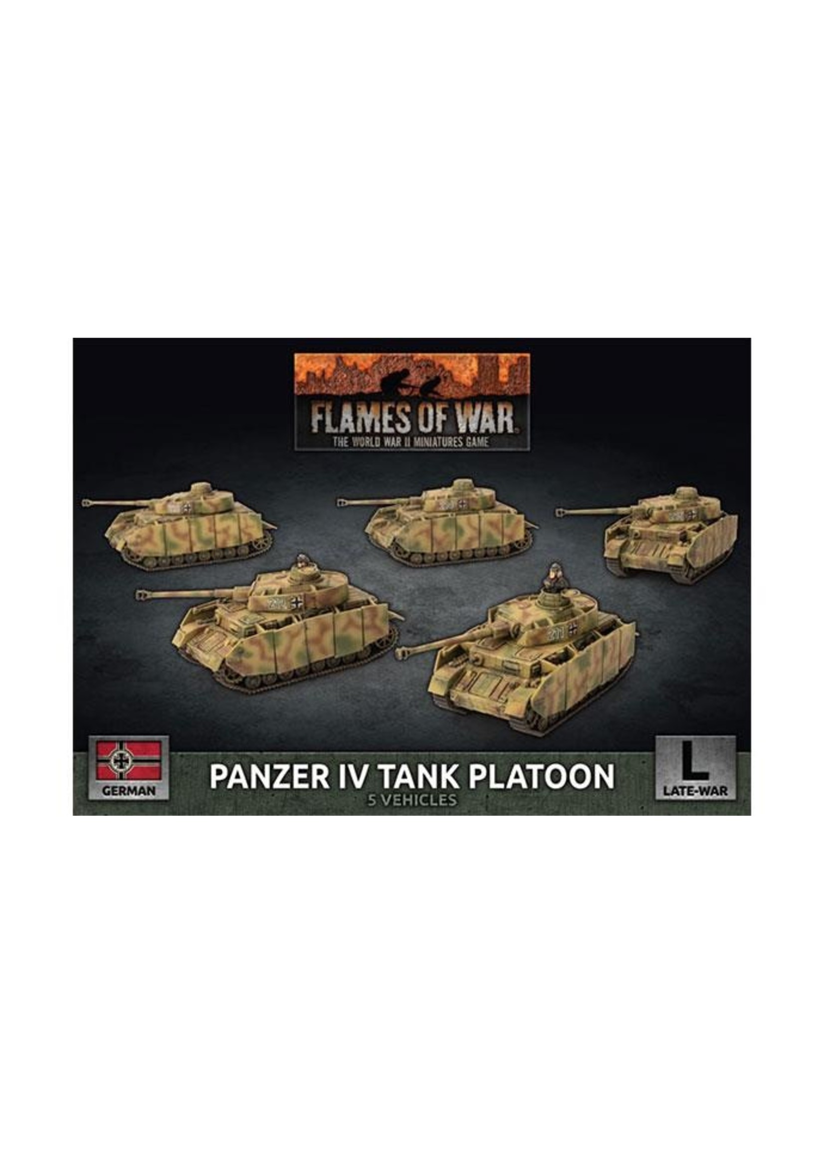 Flames Of War Panzer IV Tank Platoon (x5 Plastic)
