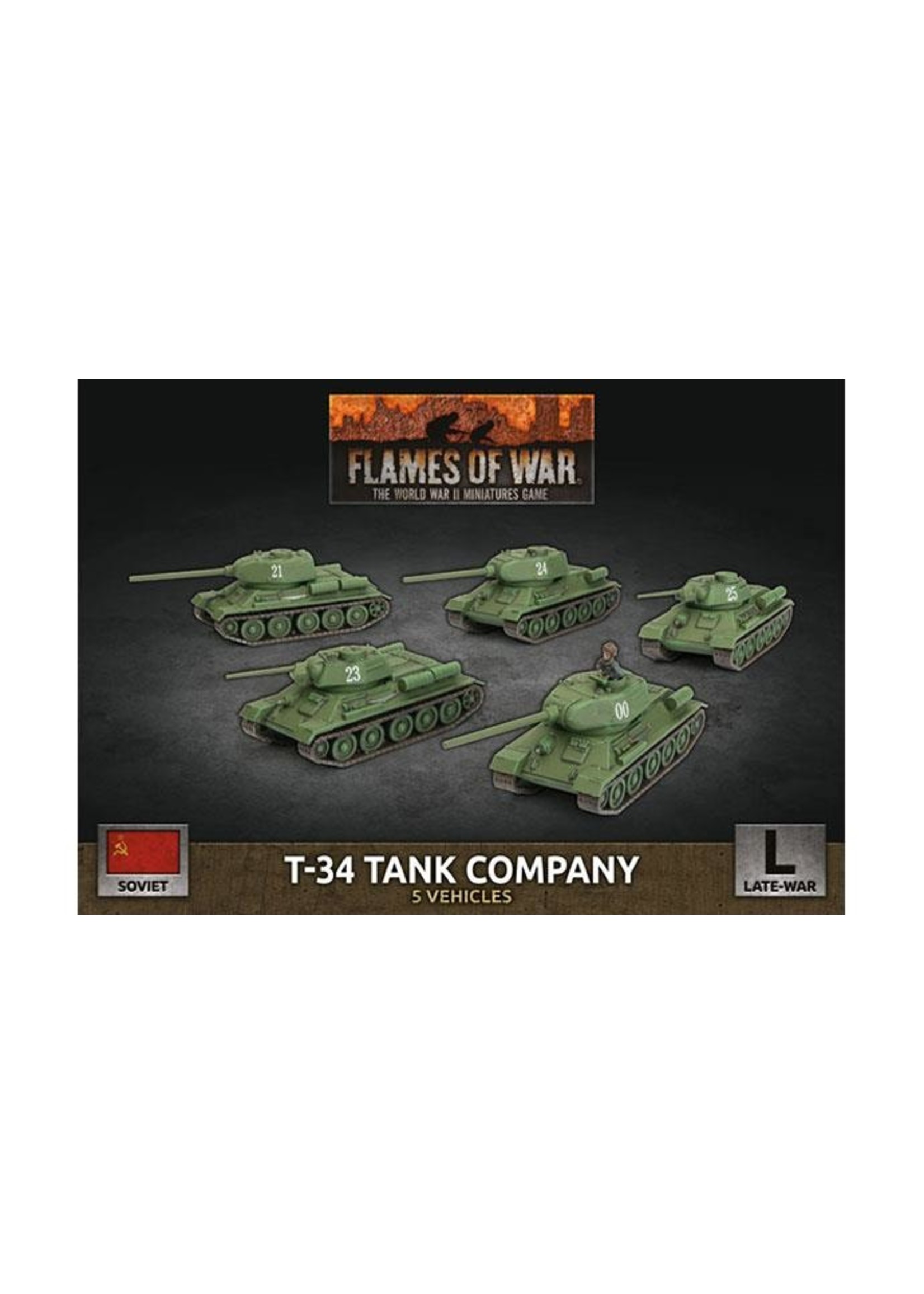 Flames Of War T-34 Tank Company (Plastic)