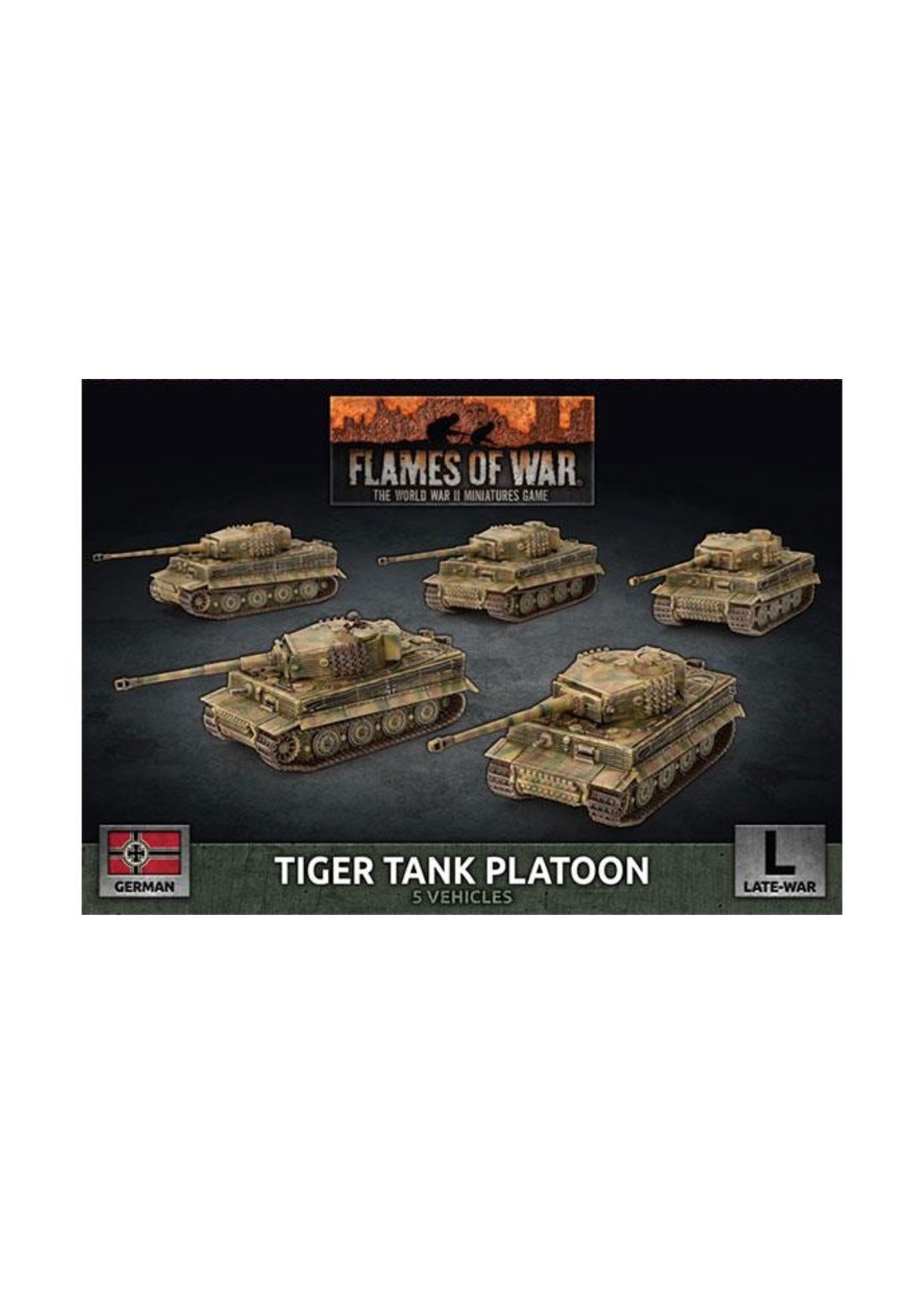 Flames Of War Tiger Heavy Tank Platoon (x5 Plastic)