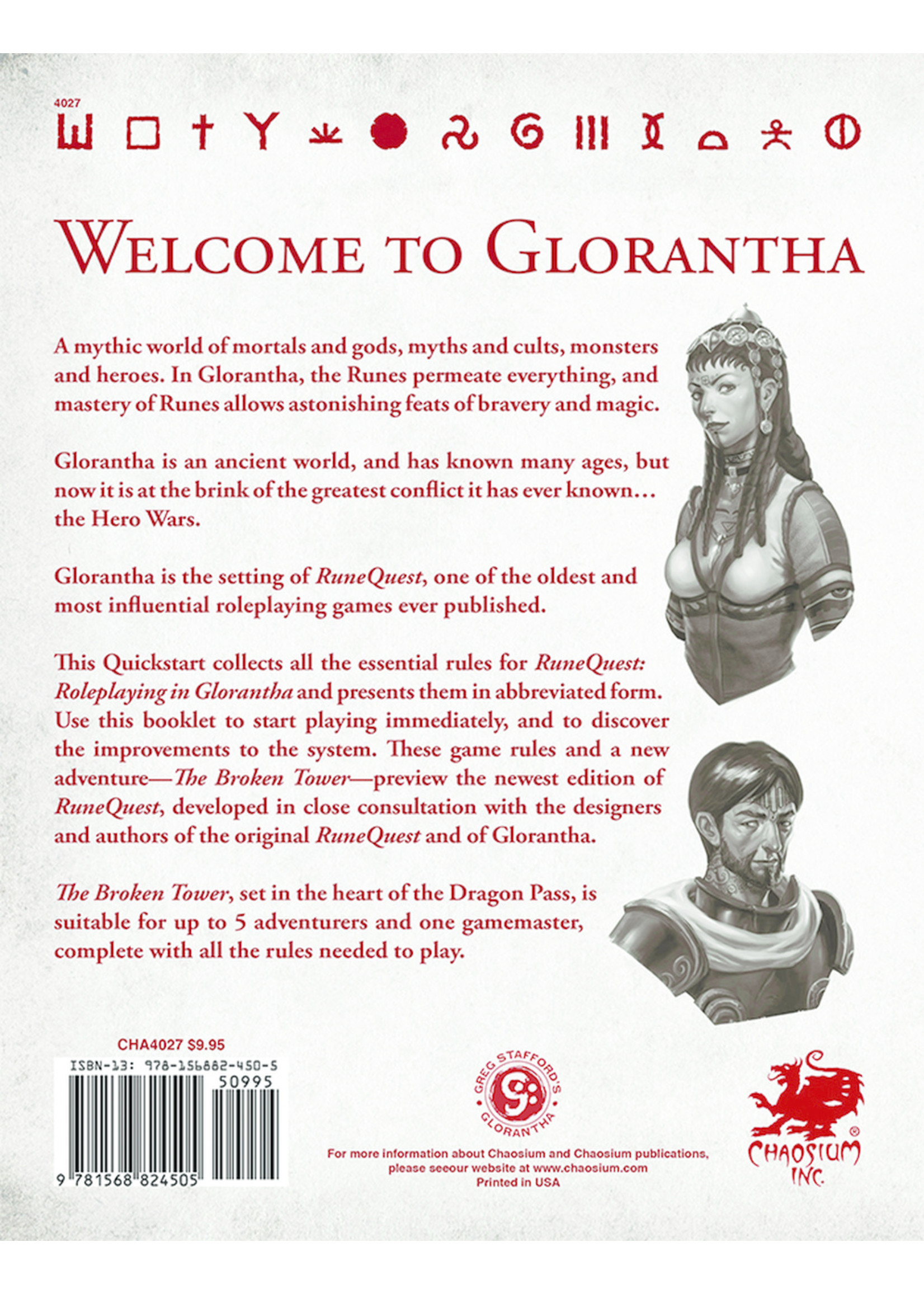 Chaosium RuneQuest RPG: Roleplaying in Glorantha Quick Start