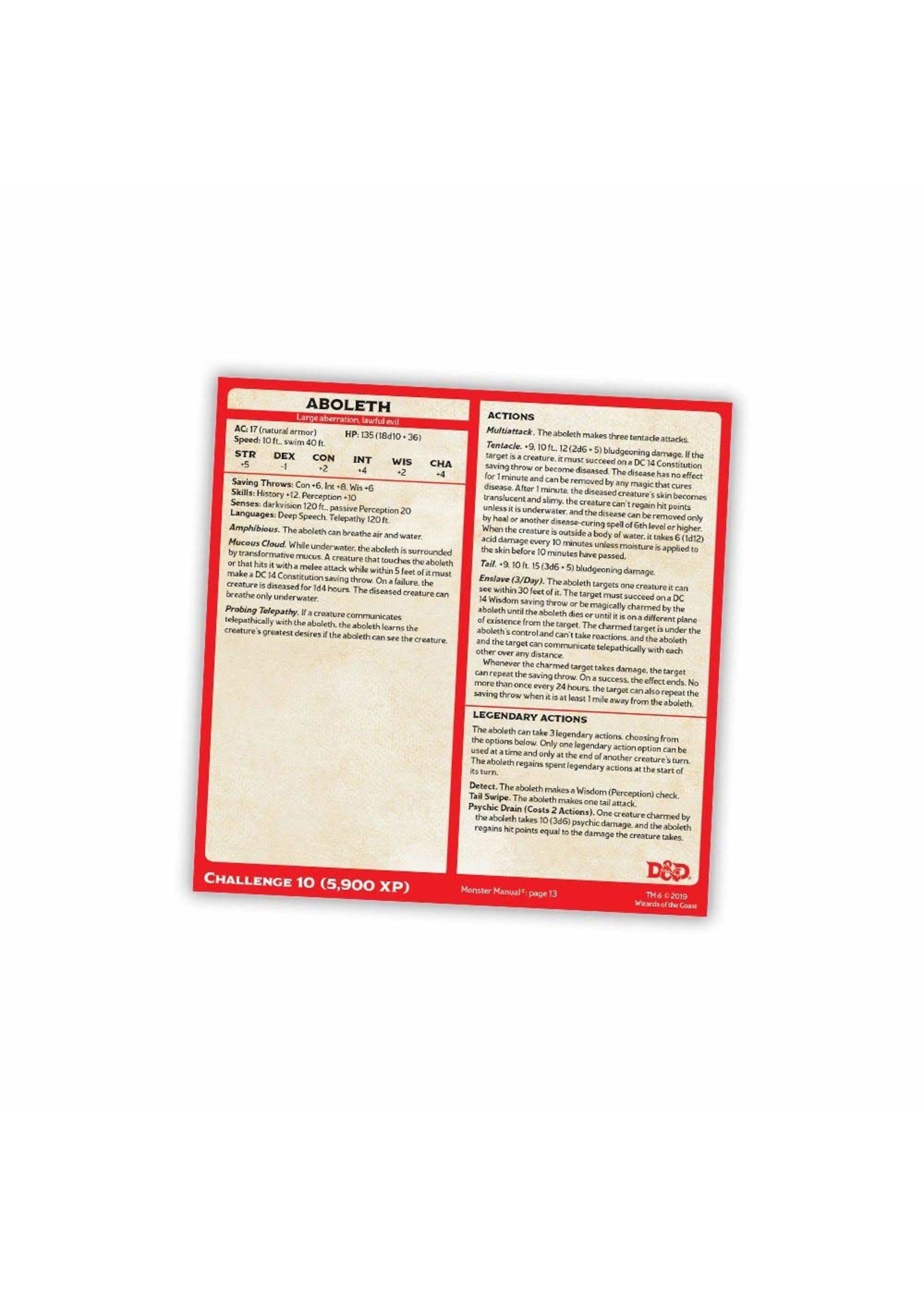 Dungeons & Dragons 5e D&D, 5e: Monster Cards- Epic Monsters (77 cards)