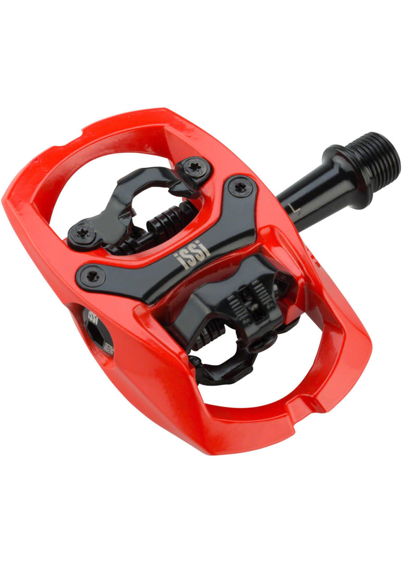 iSSi iSSi Trail II Pedals - Dual Sided Clipless with Platform, Aluminum, 9/16", Lava/ RED