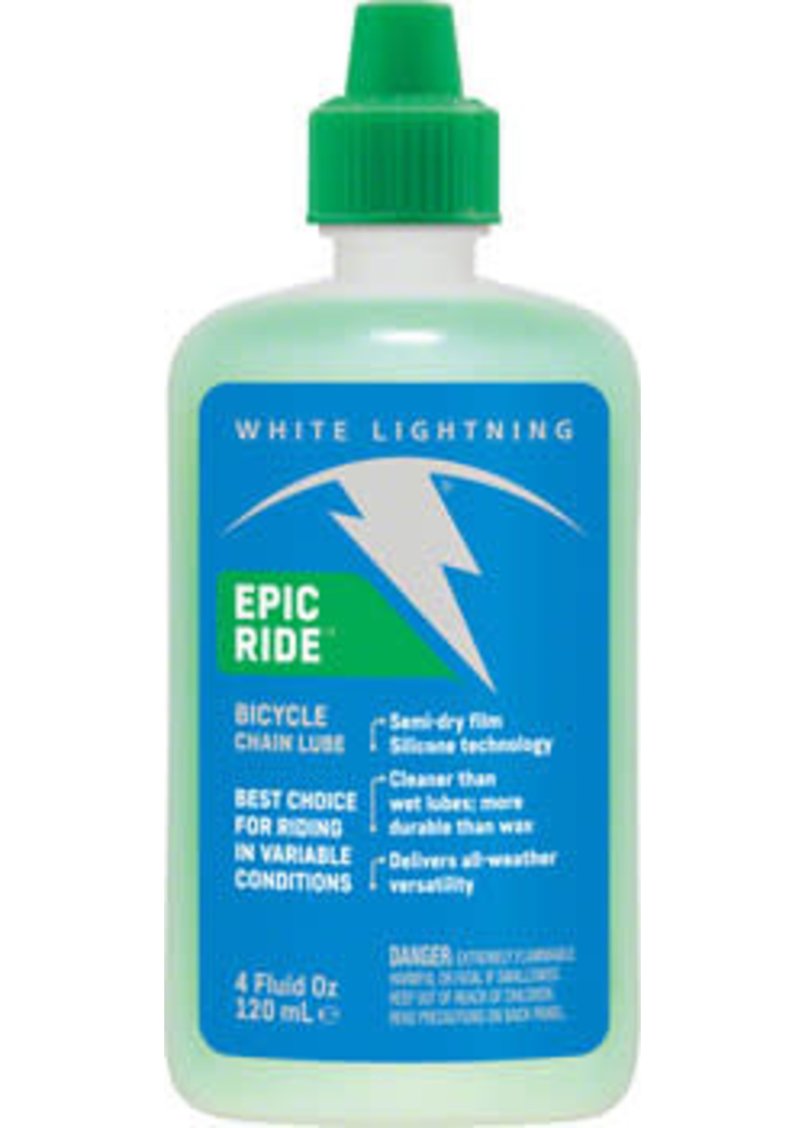 WHITE LIGHTNING White Lightning Epic Ride Bike Chain Lube - 4 fl oz, Drip