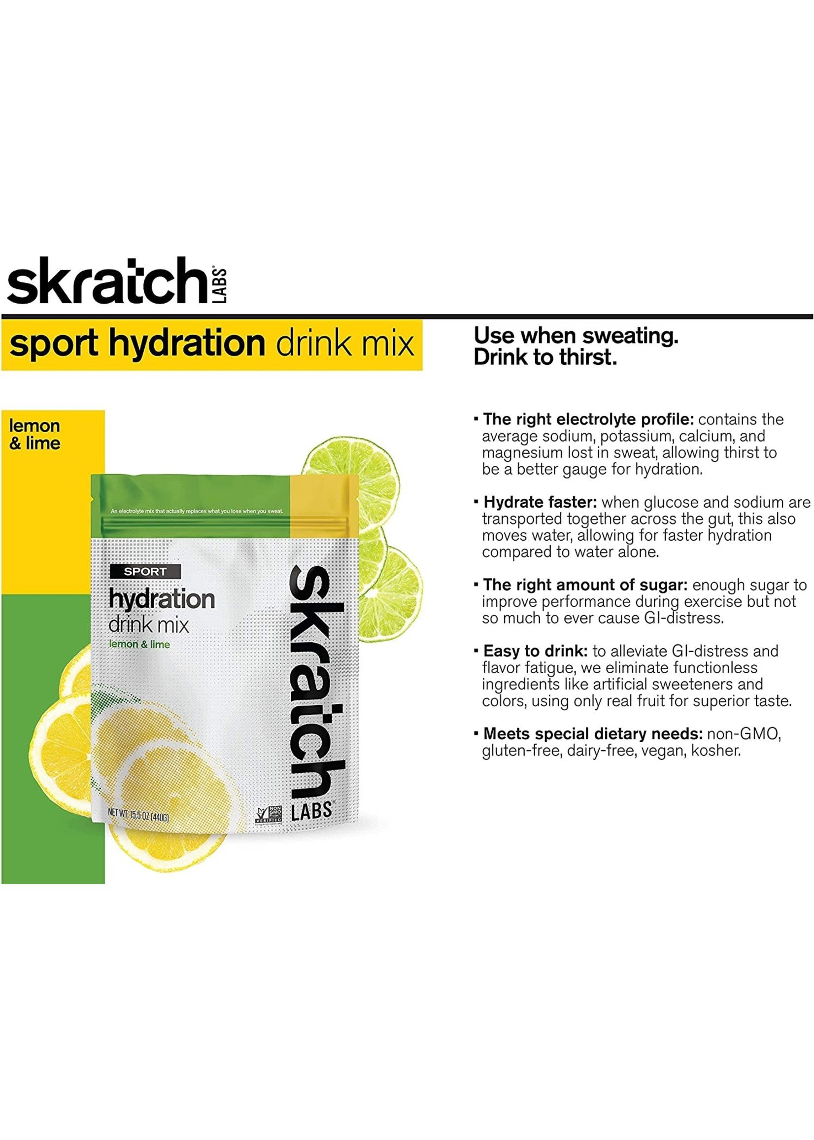 Skratch Labs Sport Hydration Drink Mix: 20-Serving Resealable Pouch