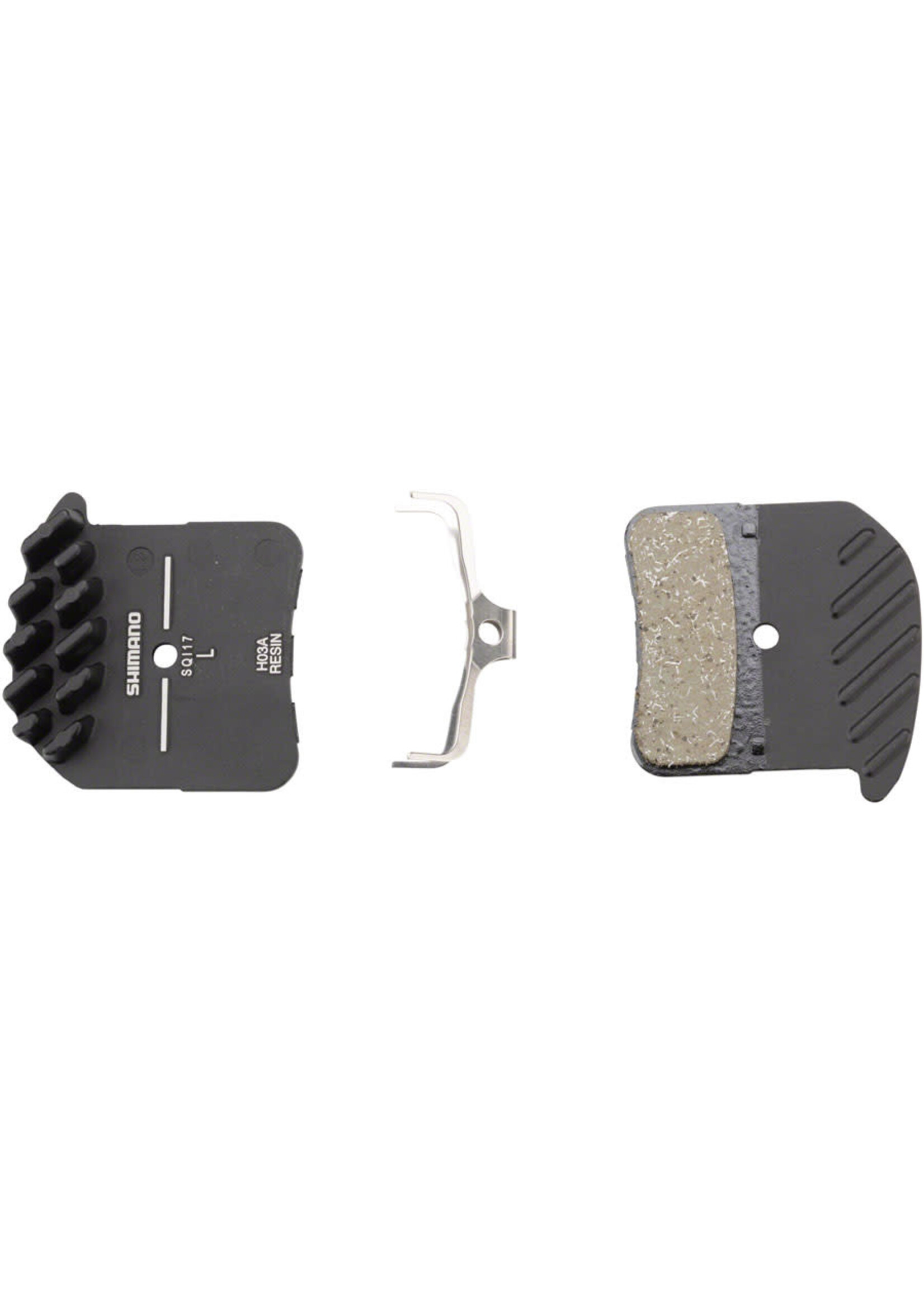 Shimano Shimano H03A-RF Disc Brake Pad and Spring - Resin Compound, Finned Alloy Back Plate, One Pair