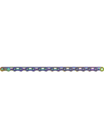 sram SRAM RED Flattop Chain - 12/13-Speed, 126 Links, Flattop, PowerLock, Rainbow, E1
