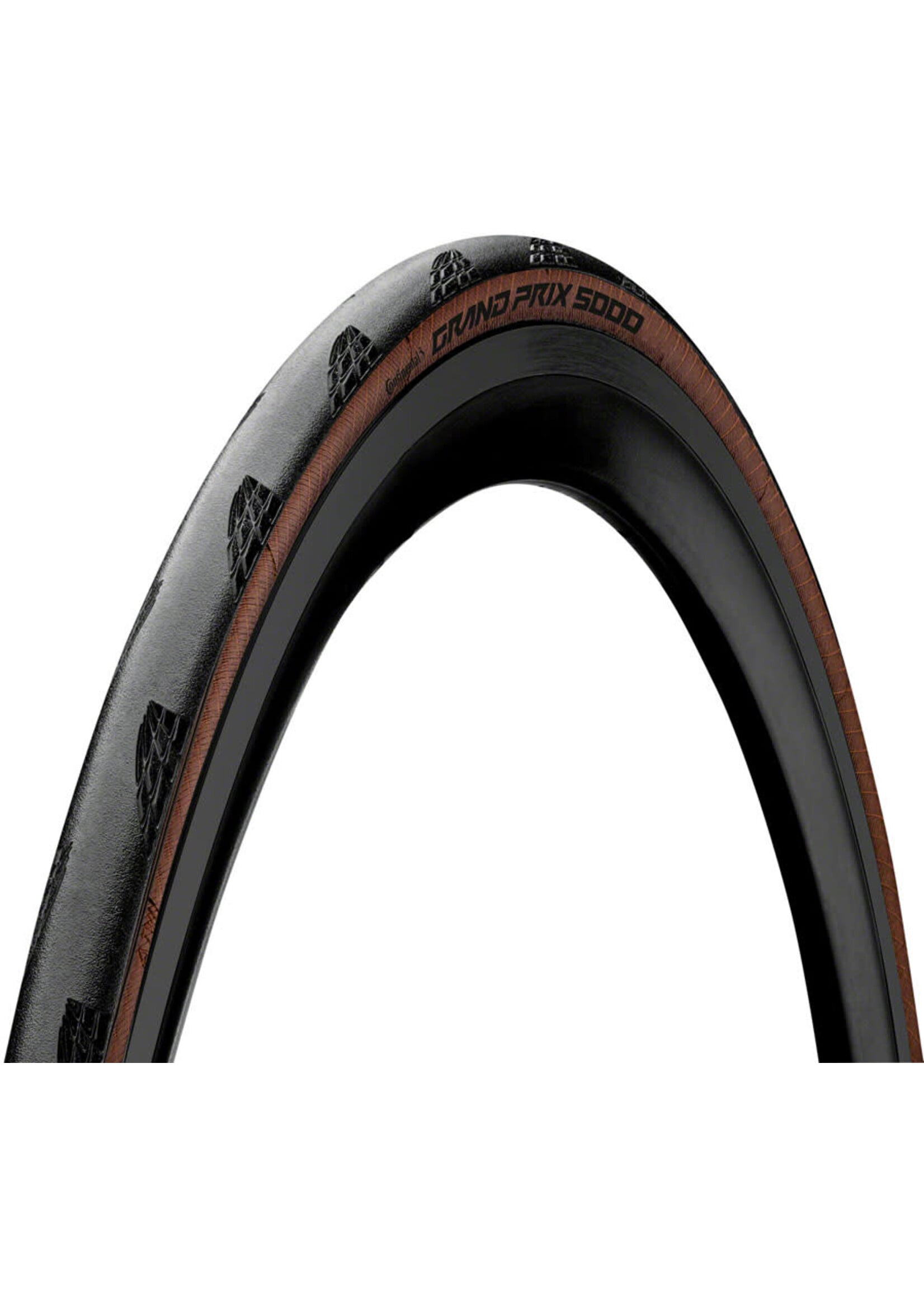 Continental Continental Grand Prix 5000 Tire - 700 x 25, Clincher, Folding, Black/Transparent, BlackChili, Vectran Breaker, LazerGrip, ACT