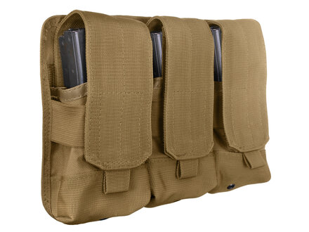 Rothco ROTHCO MOLLE UNIVERSAL TRIPLE MAG RIFLE POUCH - Coyote