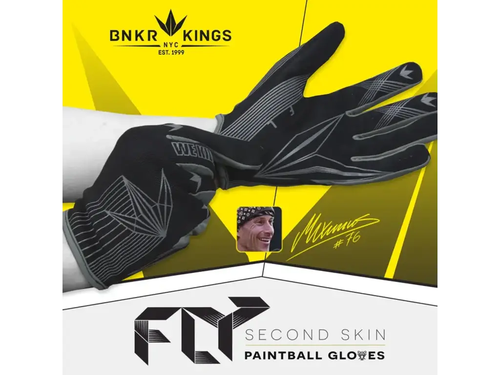 Bunker Kings Bunkerkings Fly Paintball Gloves - Black Small/Medium
