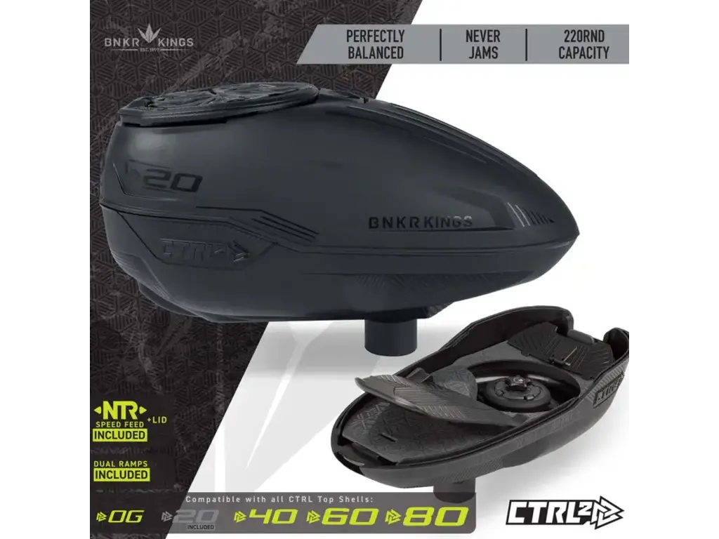 Bunkerkings CTRL - Plus 80 Top Shell - La boutique du paintball