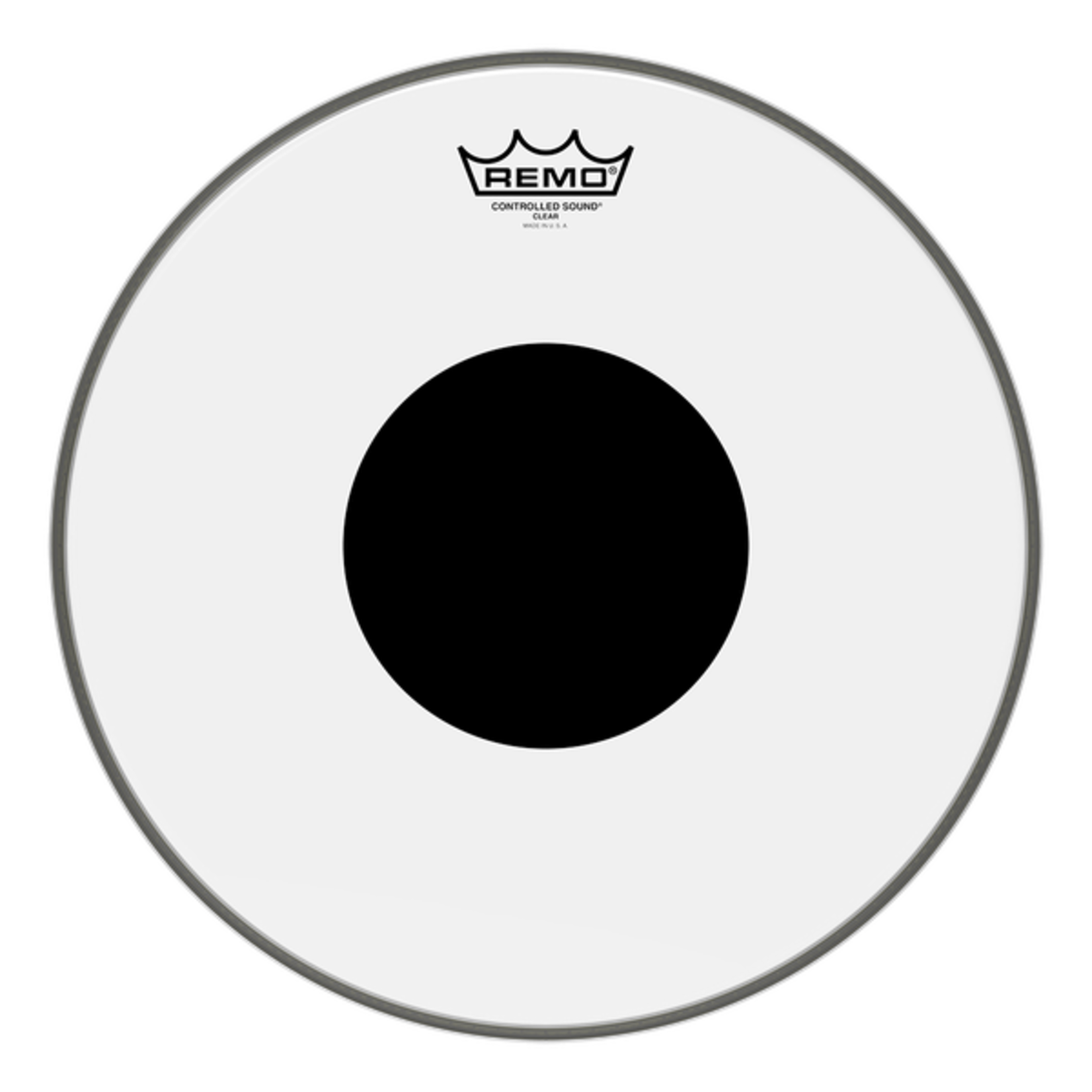 Remo Remo Clear Controlled Sound Black Dot on Top Bass Drum