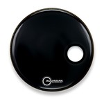 Aquarian Aquarian Black Video Gloss Bass Drum w/ 4.75" Offset Port