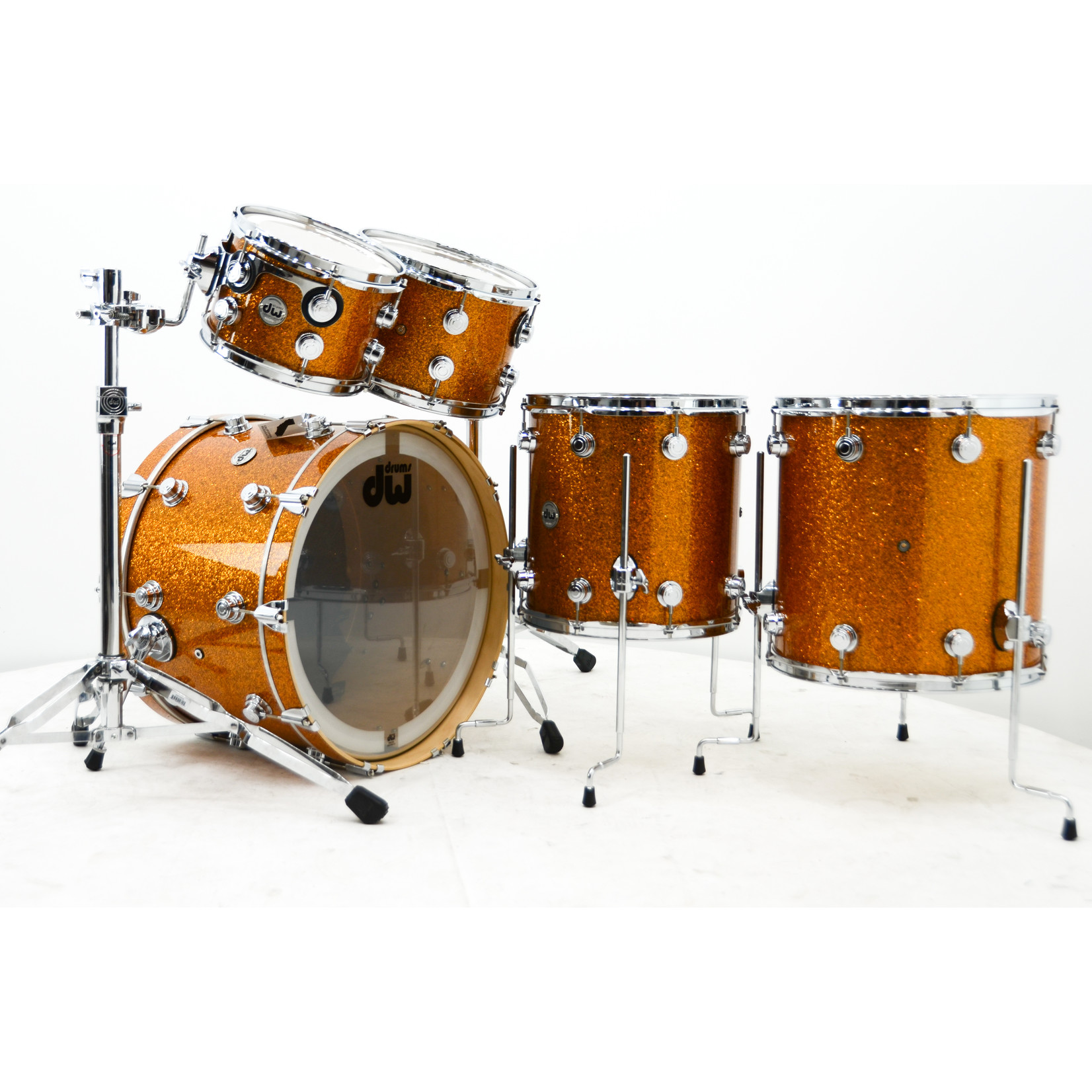 DW DW Collector's Series 5pc Pure Maple Drum set "Burnt Orange Glass"