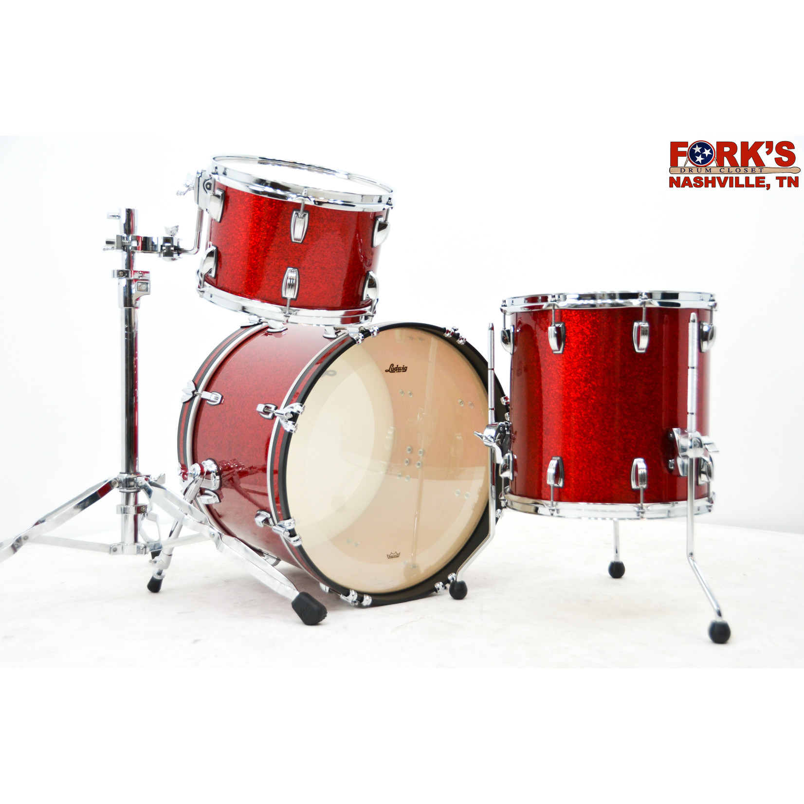 Ludwig Ludwig Classic Maple 3pc Drum Kit "Red Sparkle"