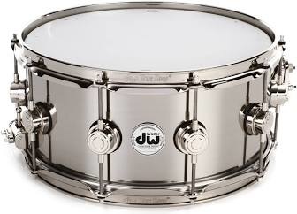 DW Collectors 6.5x14 Stainless Steel Snare Drum - Forks Drum Closet