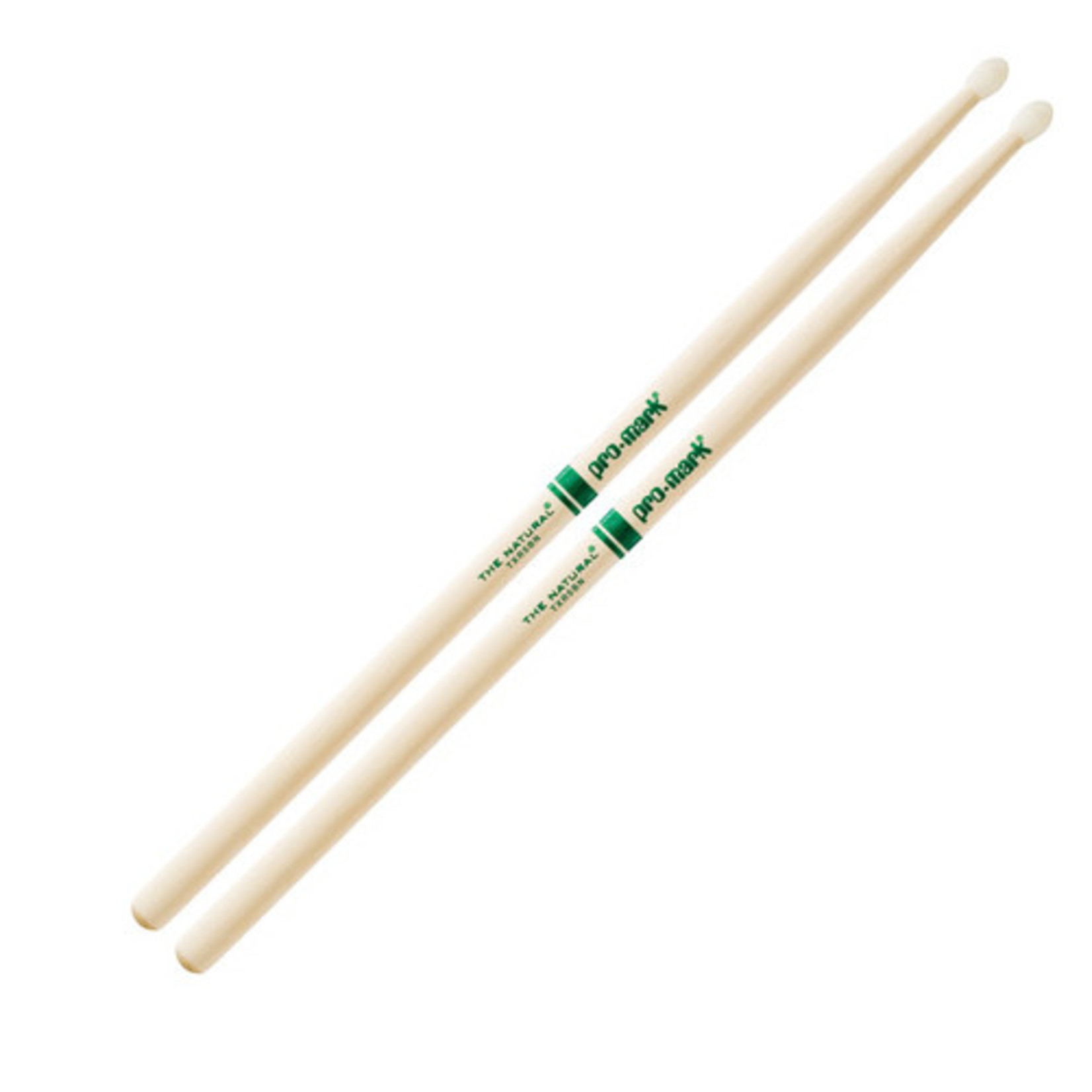 Promark ProMark Classic Forward 5B Raw Hickory, Oval Nylon Tip Drumstick