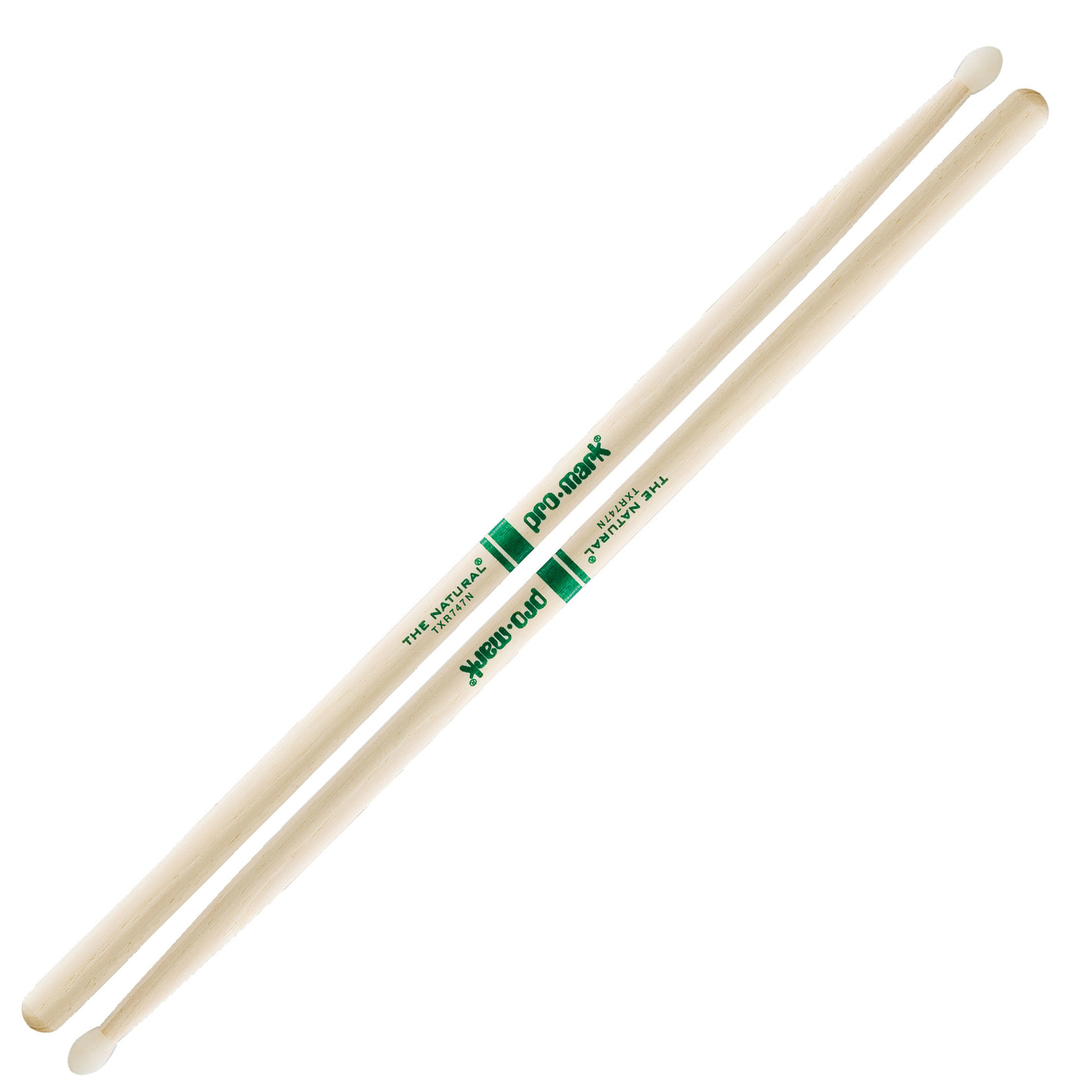 Promark ProMark Classic Forward 747 Raw Hickory, Oval Nylon Tip Drumstick