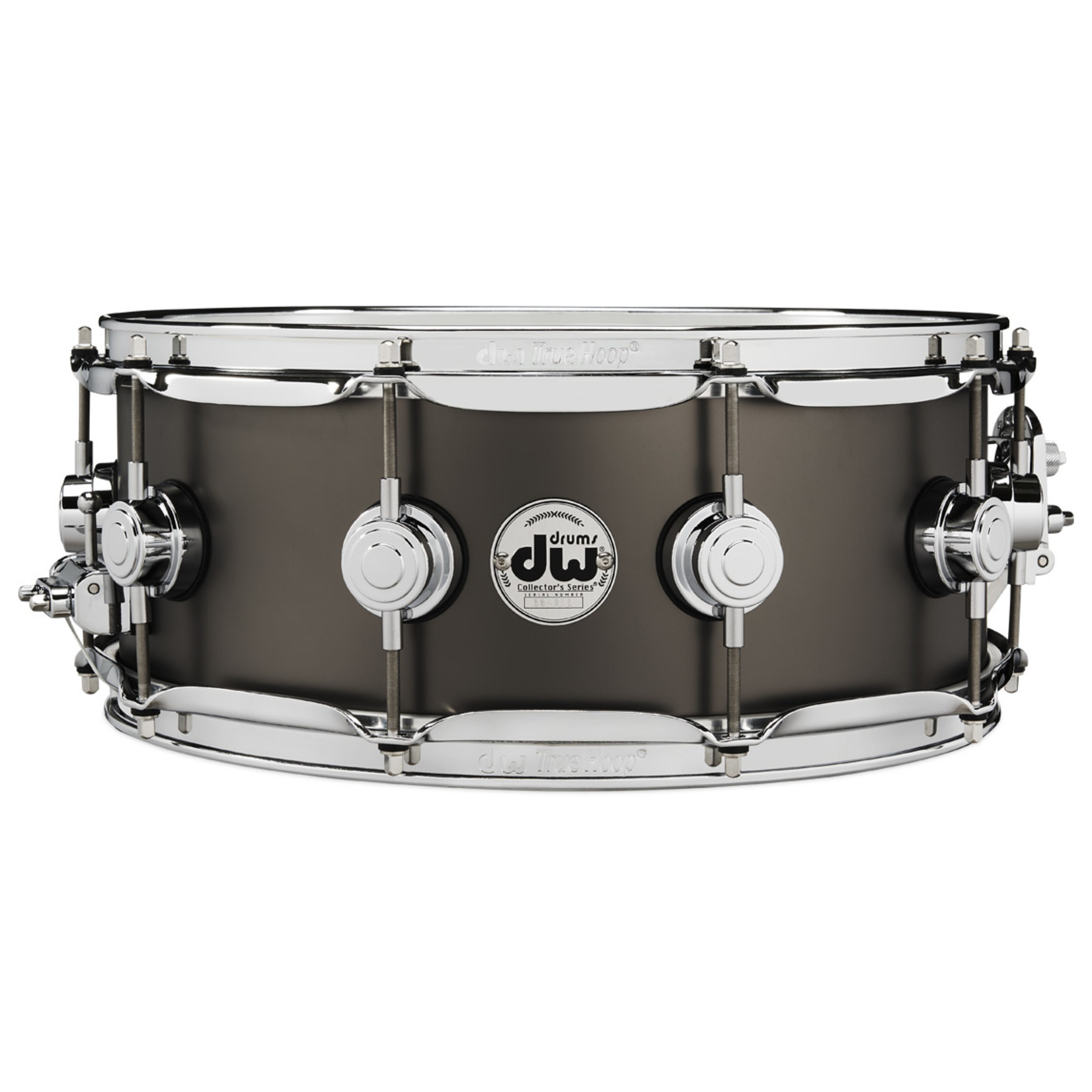 DW DW 6.5x14 Black Satin Over Brass Snare Drum