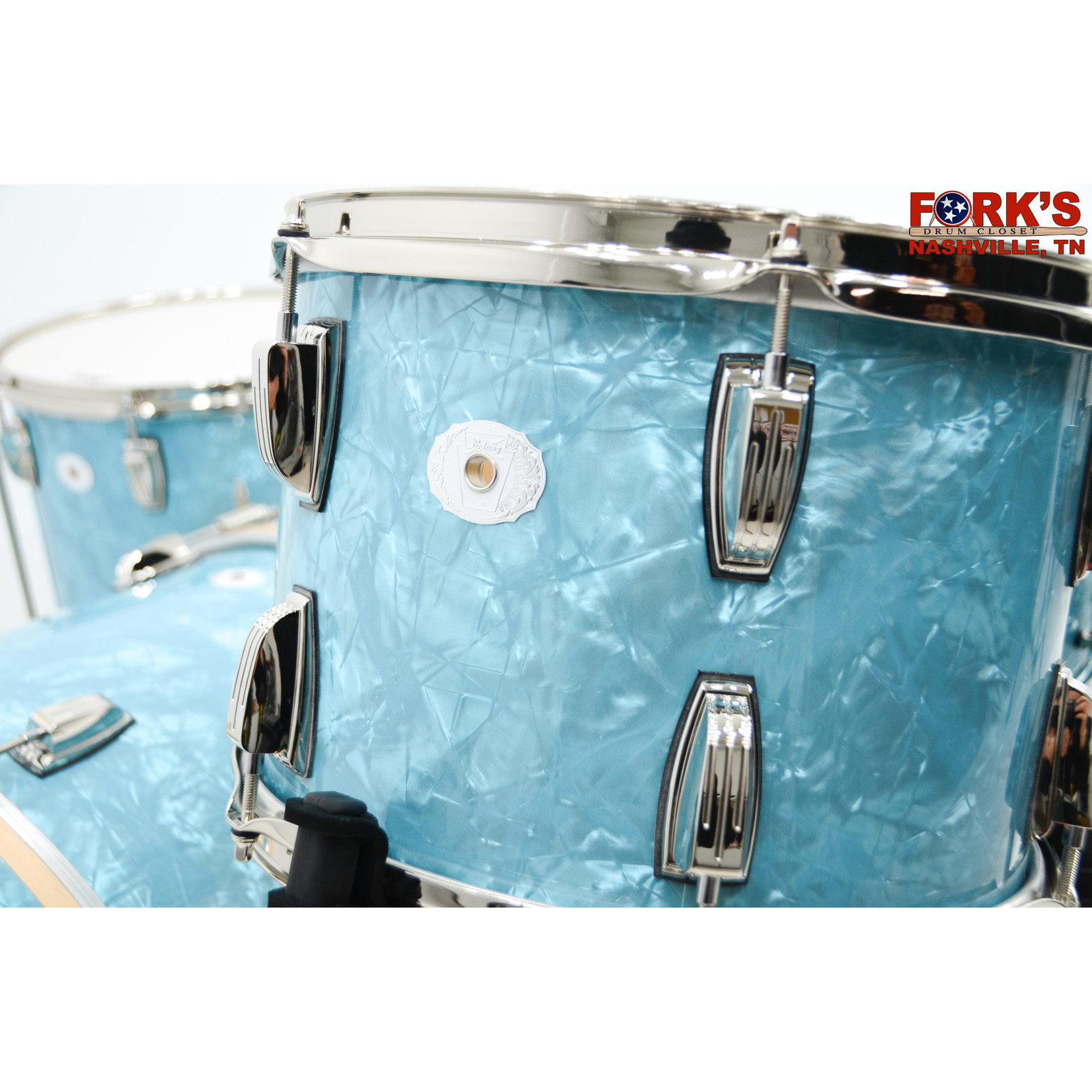 Ludwig Ludwig Classic Maple 4pc Drum Kit "Ice Blue Oyster" w/ Nickel Hardware