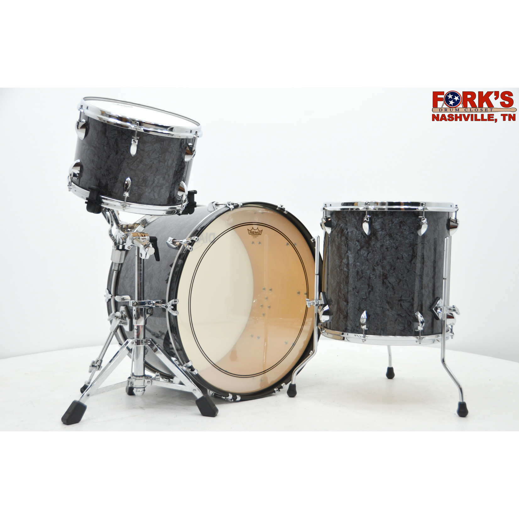 Craviotto Craviotto Diamond Series 3pc Drum Kit - "Black Diamond Pearl"