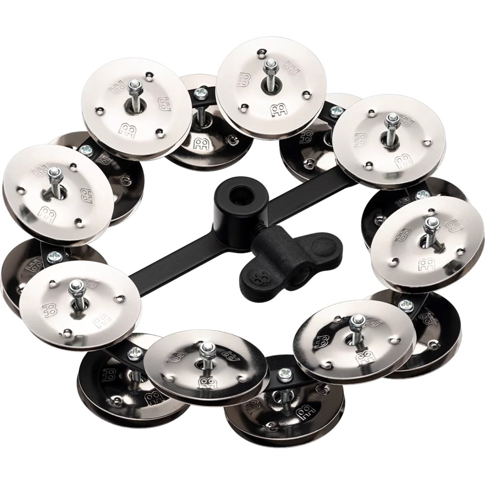 Meinl Meinl hihat tambourine, double row, stainless steel jingles, black