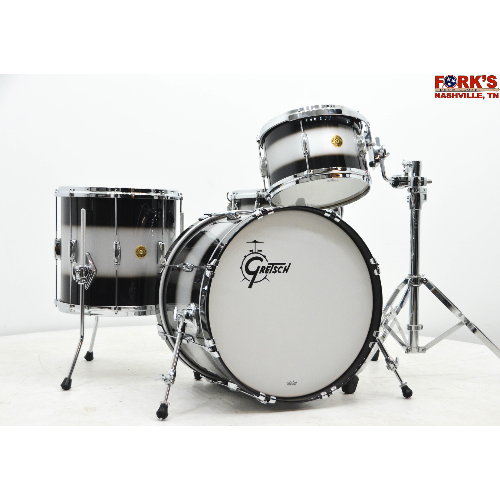 Gretsch Brooklyn 4pc Micro Drum Set Silver Mist Duco