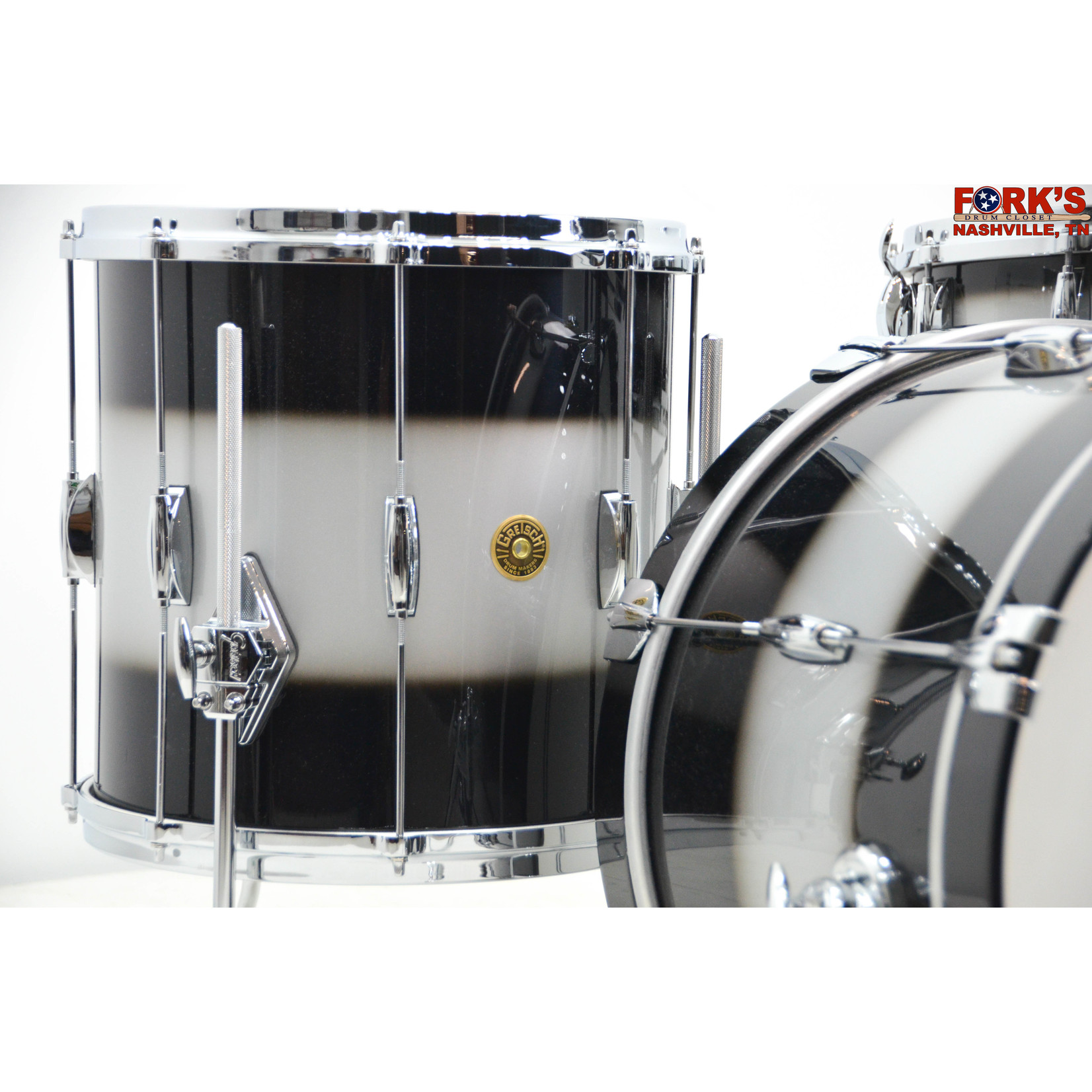 Gretsch Gretsch USA 4pc Drum Kit - "Black/Silver Duco Gloss"