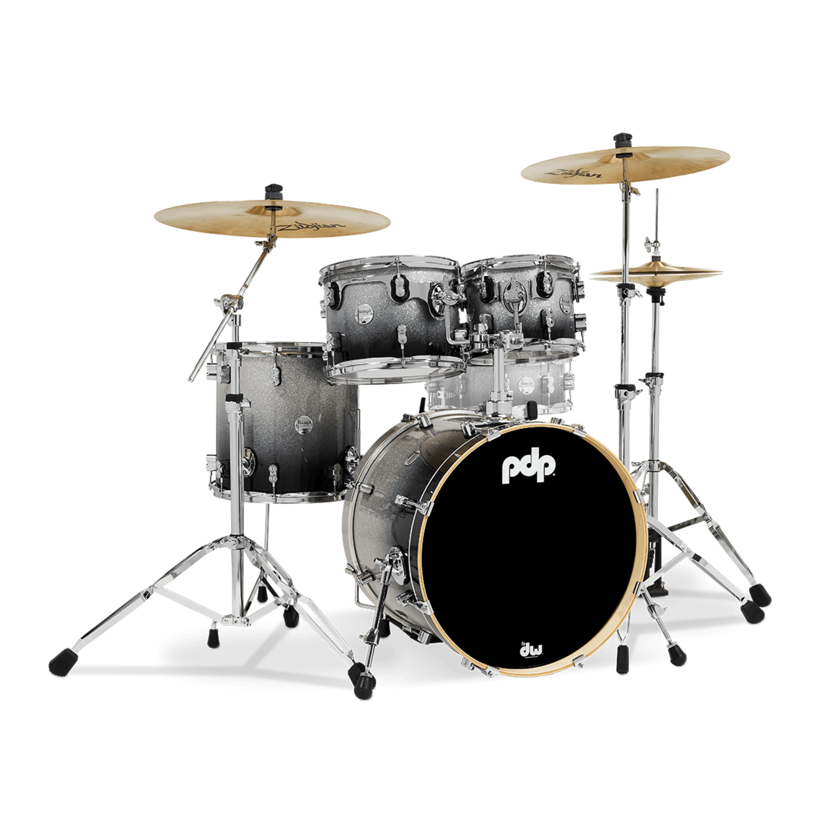 PDP PDP Concept Maple 5pc Drum Kit - "Silver to Black Fade"