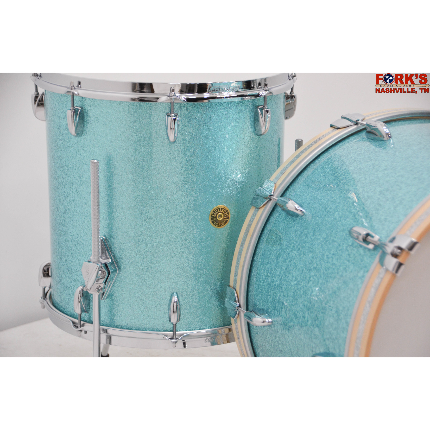 Gretsch Gretsch Broadkaster 3pc Drum Kit - "Turquoise Sparkle"