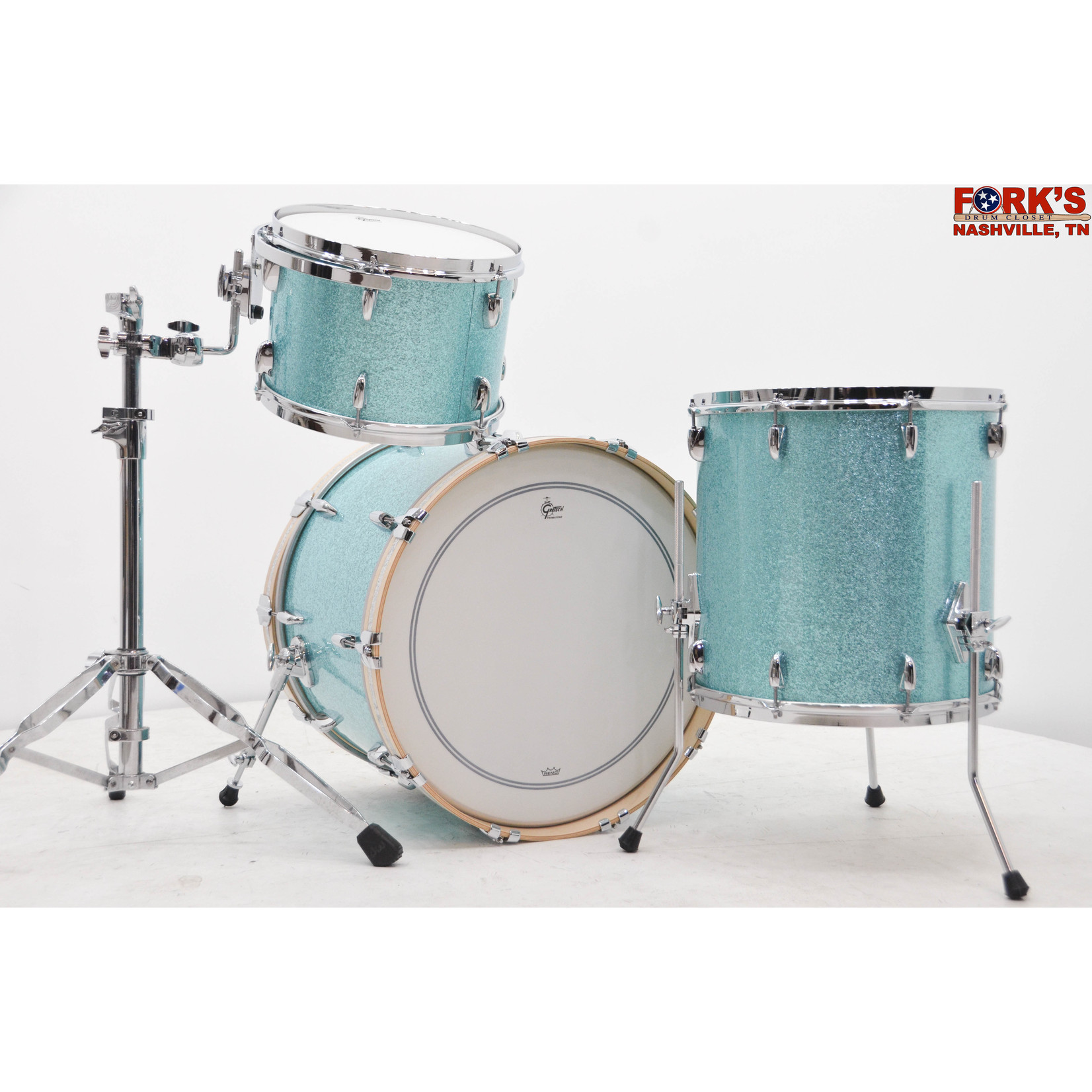 Gretsch Gretsch Broadkaster 3pc Drum Kit - "Turquoise Sparkle"
