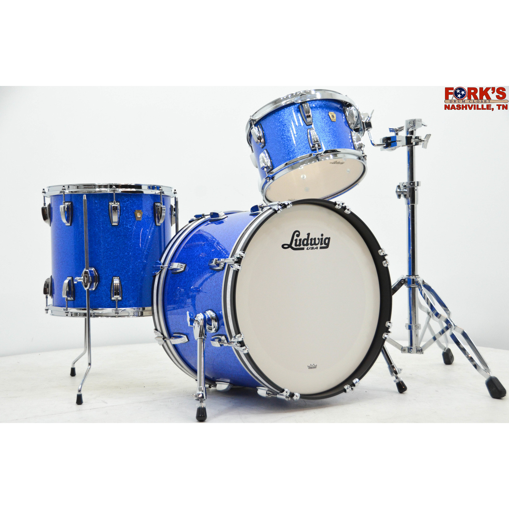 Ludwig Ludwig Classic Maple 3pc Drum Kit - "Blue Sparkle"