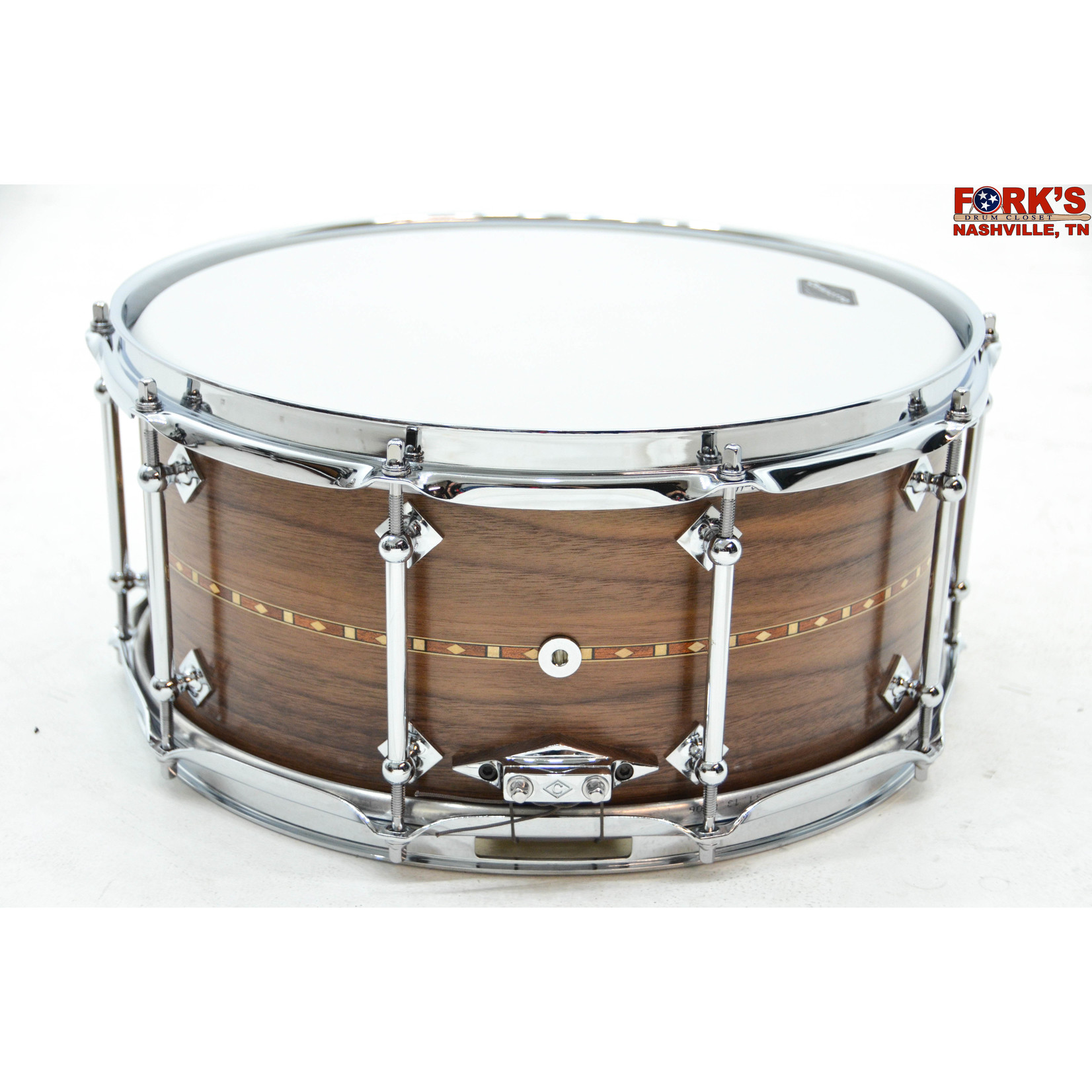 Craviotto Craviotto Custom Shop 6.5 x14 Snare Drum -Walnut w/ Walnut Inlay