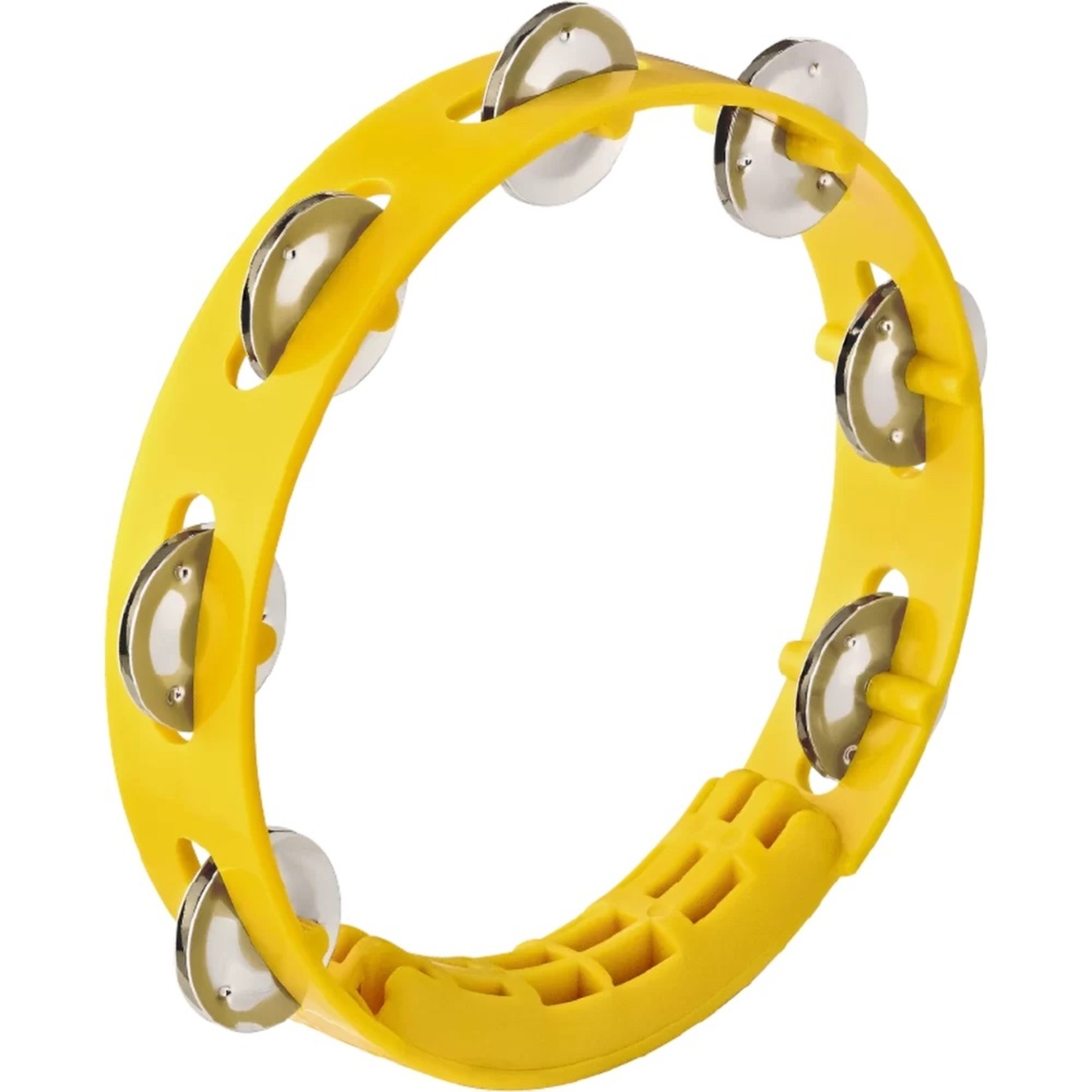 Nino NINO® Compact ABS Tambourine 8", 1 row, stainless steel jingles, yellow