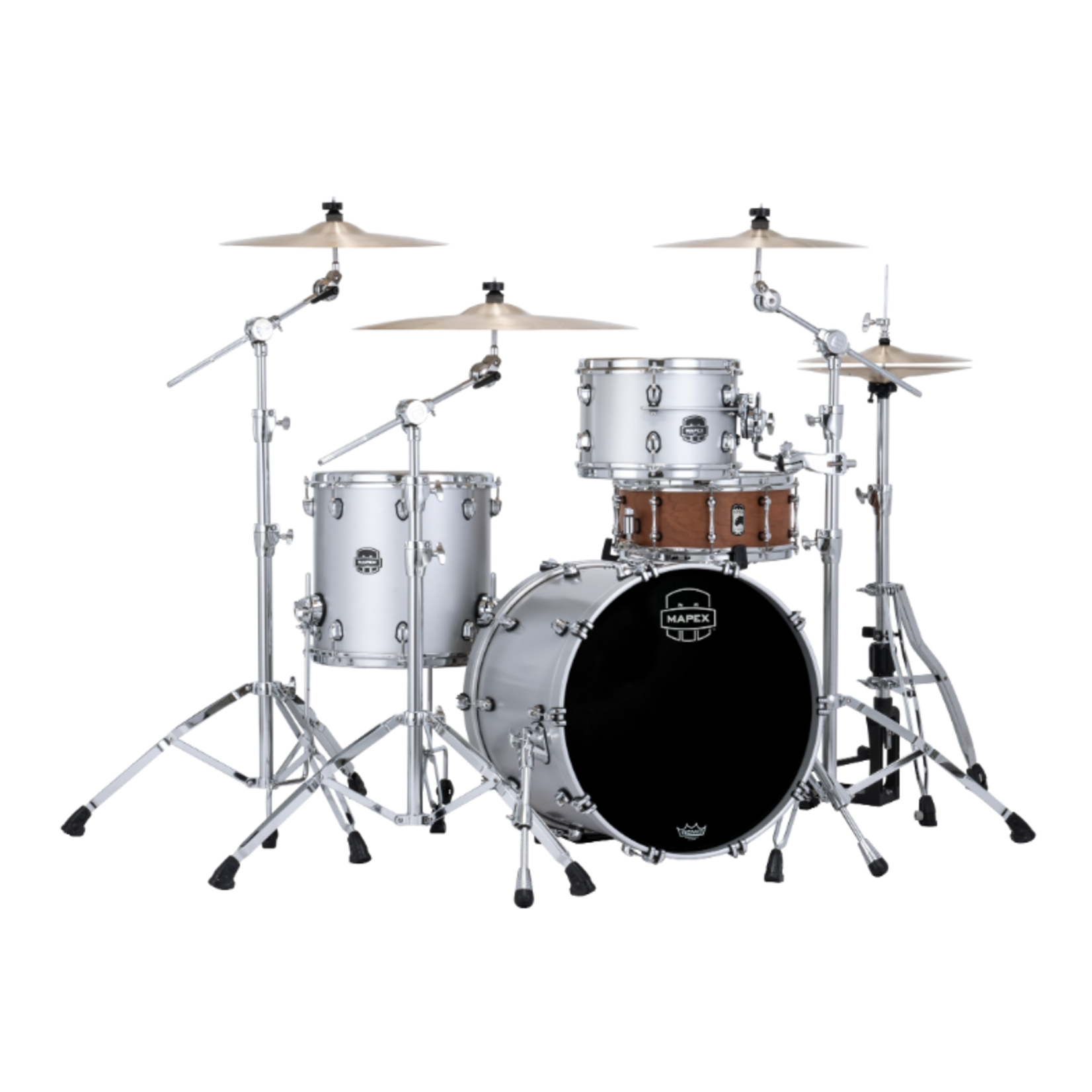 Mapex Mapex Saturn Evolution Hybrid 3pc Drum Kit - "Silver Iridium"