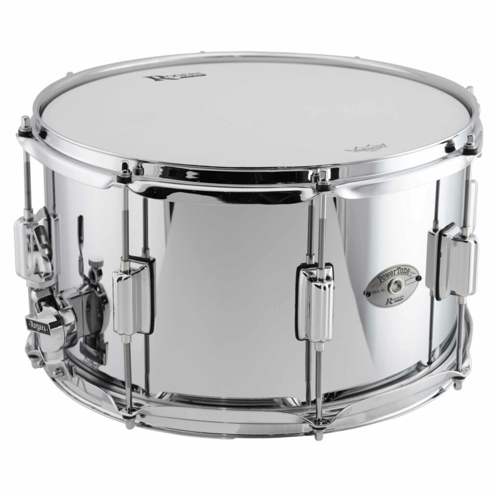 Rogers Rogers Powertone 8x14 Steel Shell Snare Drum, Beavertail Lug